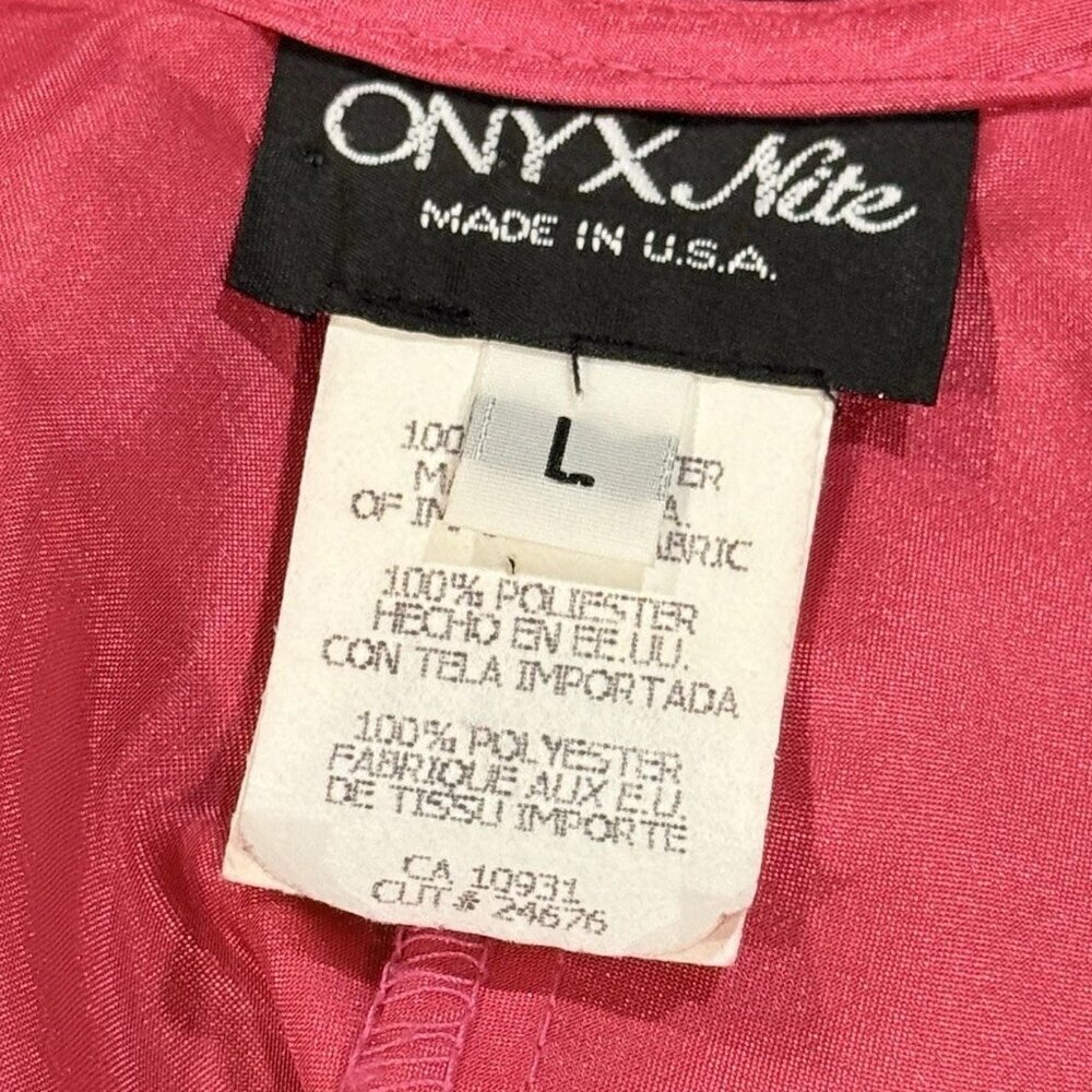 Vintage Y2K Hot Pink Satin Cowl Neck Cami Tank Top Womens size Large - Picture 6 of 10